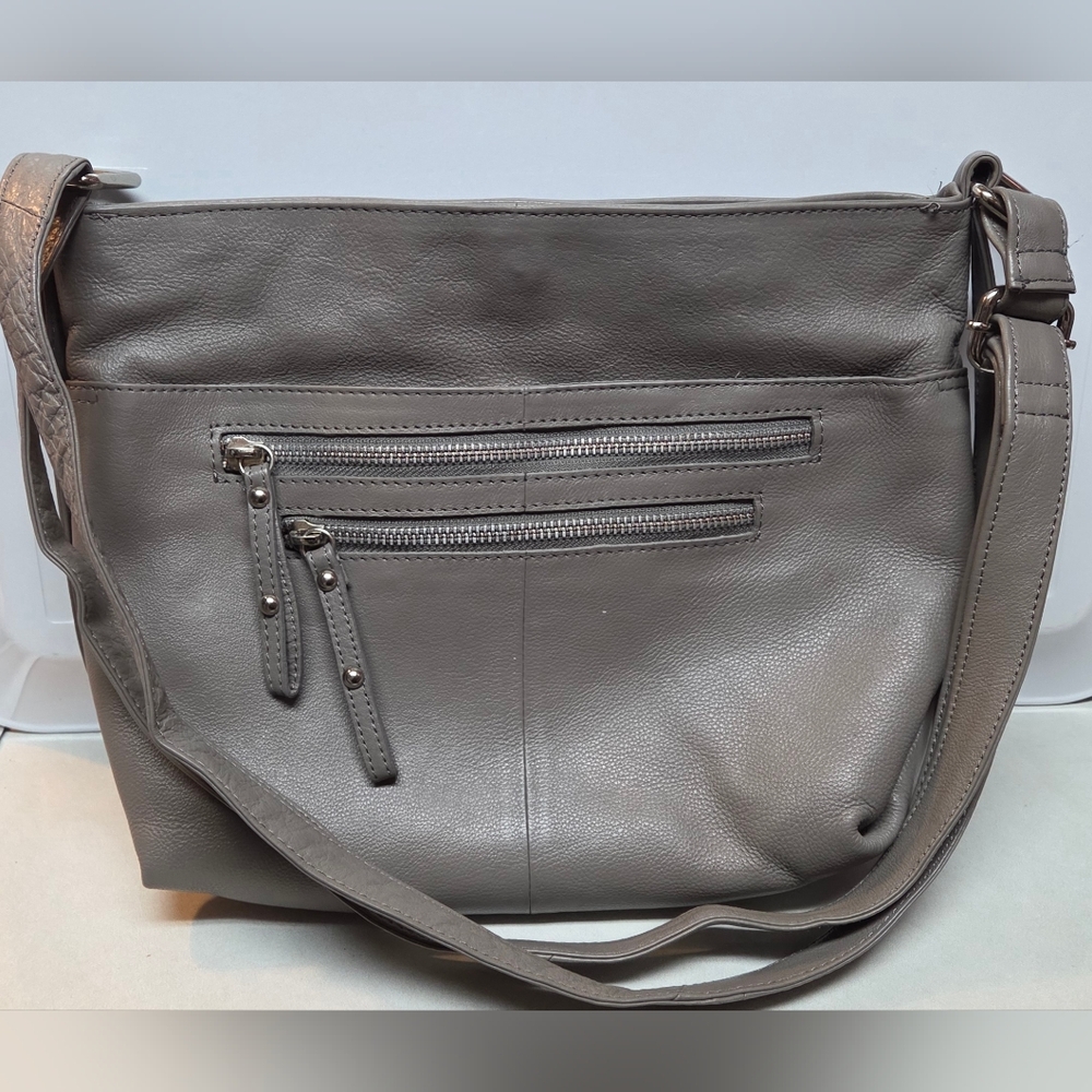 Great American Leather Works Gray Crossbody Women's Bag Purse